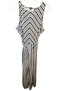 Du Jour Size XL Scoop neckline  tie Waist Slinky Stretchy Jumpsuit